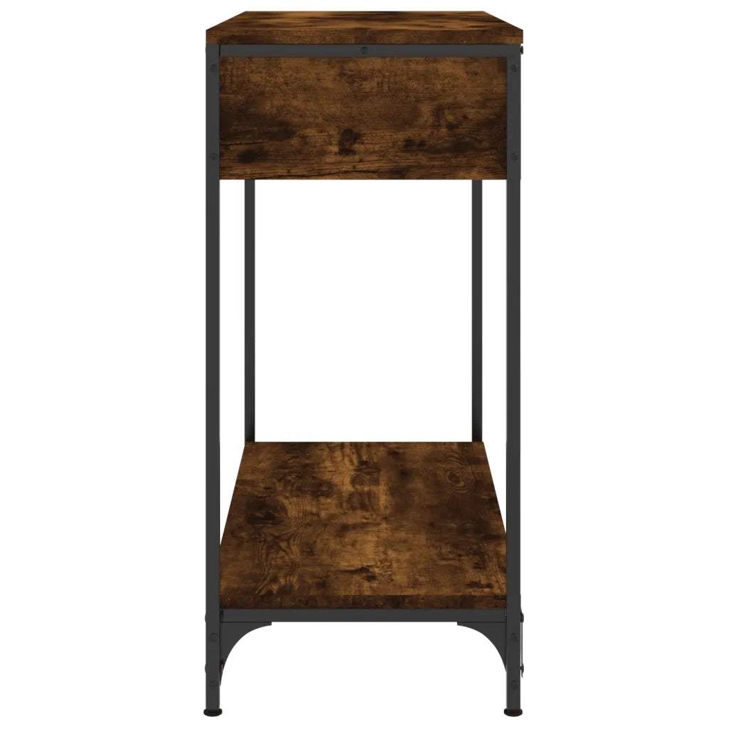 Tavolino Consolle | Tavolo d'Ingresso Rovere Fumo 75x34,5x75cm Legno Multistrato