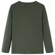 Maglietta da Bambina a Maniche Lunghe Khaki 116 14206