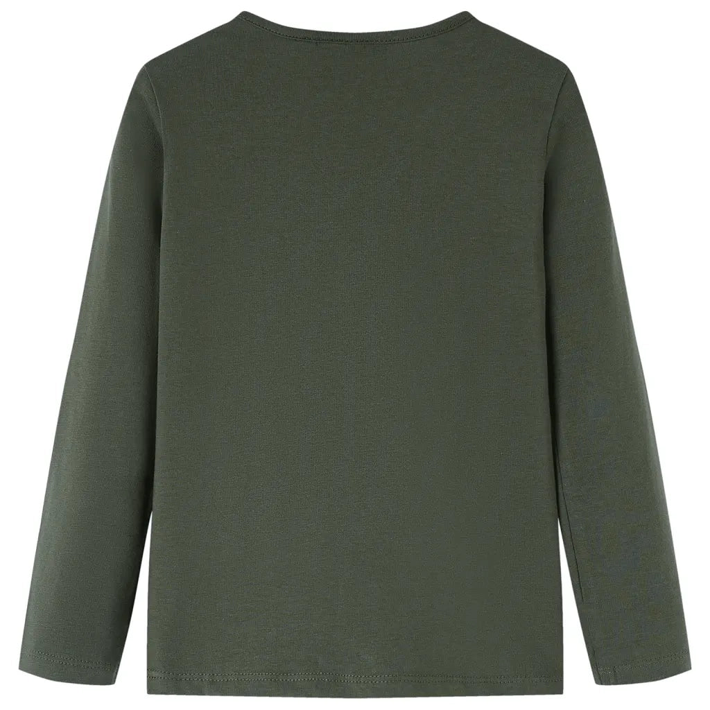 Maglietta da Bambina a Maniche Lunghe Khaki 116 14206
