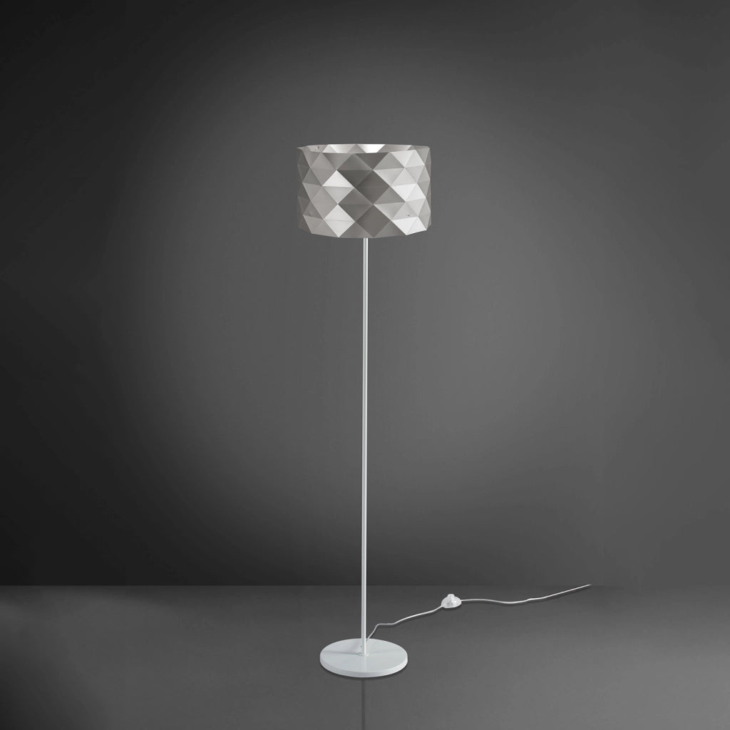 Piantana Moderna Prisma Polilux ® Argento E Metallo 1 Luce E27