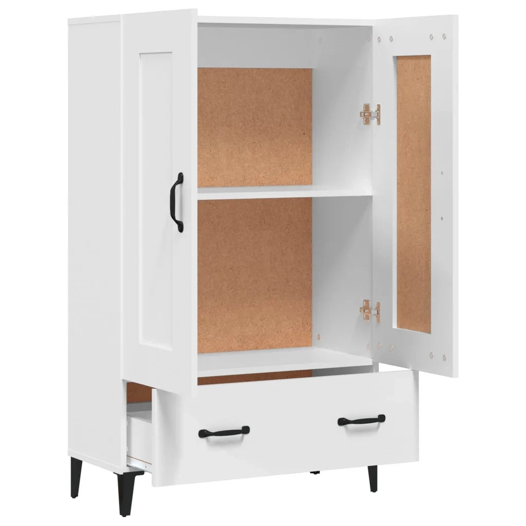 Credenza | Madia | Buffet da pranzo | Armadio da pranzo Bianca 70x31x115 cm in Legno Ingegnerizzato