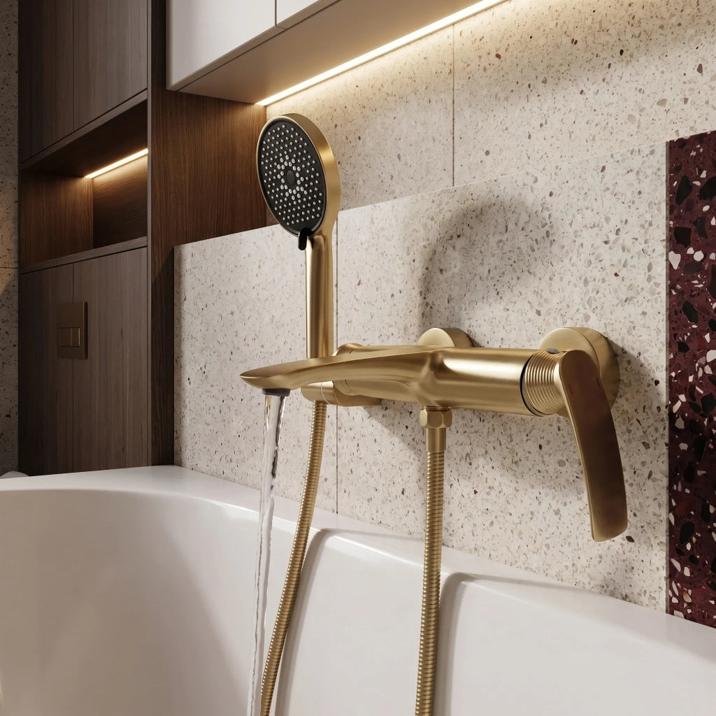 Rubinetto Da Vasca Premium Rea Como Brush Gold
