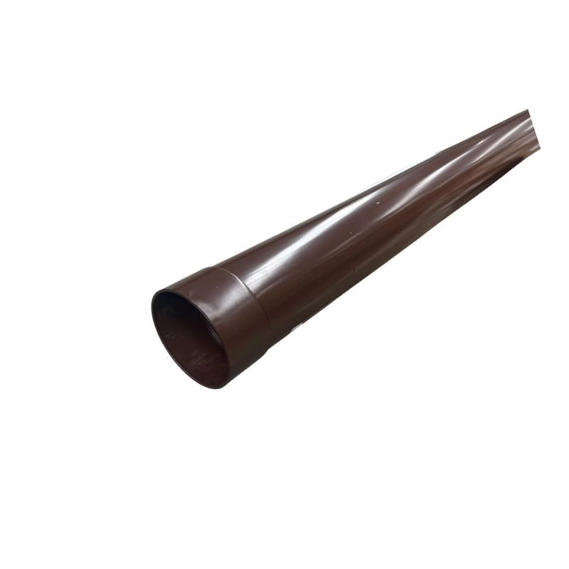 Tubo Pluviale "PLUVIA" in polimglass marrone con Manicotto : Diametro - 80, Metri Lineari - 1 metro