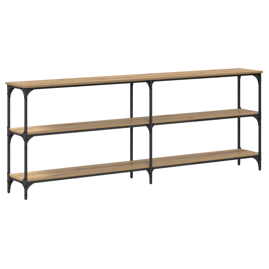 Tavolo Console Rovere Artigianale 200x29x75 cm Legno Ingegnerizzato