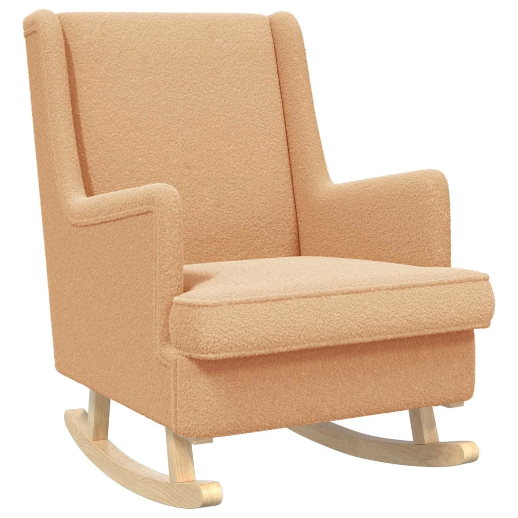 Sedia a dondolo Beige 62 x 80 x 85 cm Bouclé