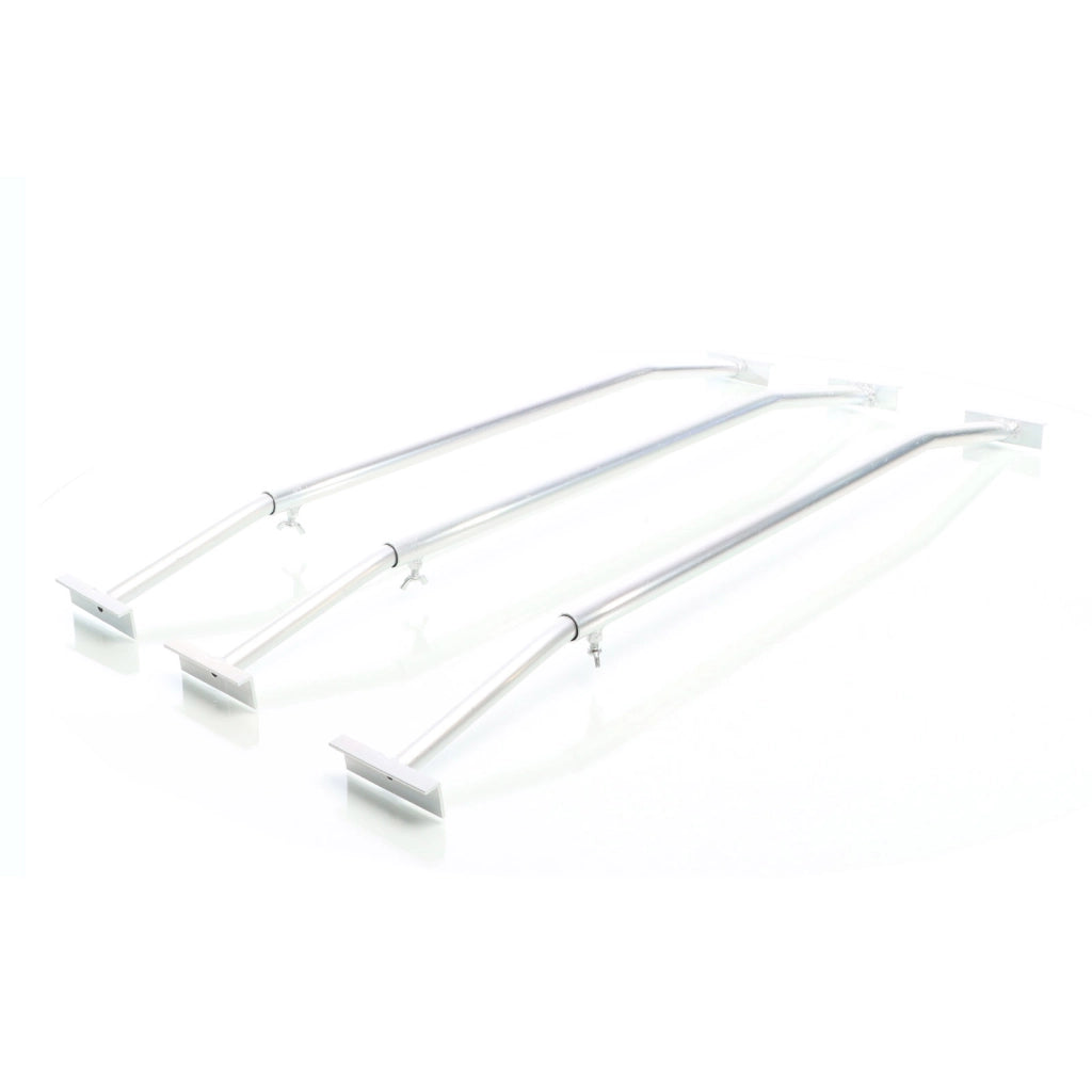Staffe telo per rimorchi leggeri e carrelli appendice, 3 barre allungabili 100-145cm, in alluminio