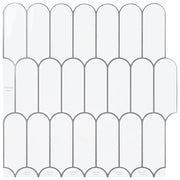 Piastrella Piuma 20 pcs Bianco e Grigio 30 x 30 cm