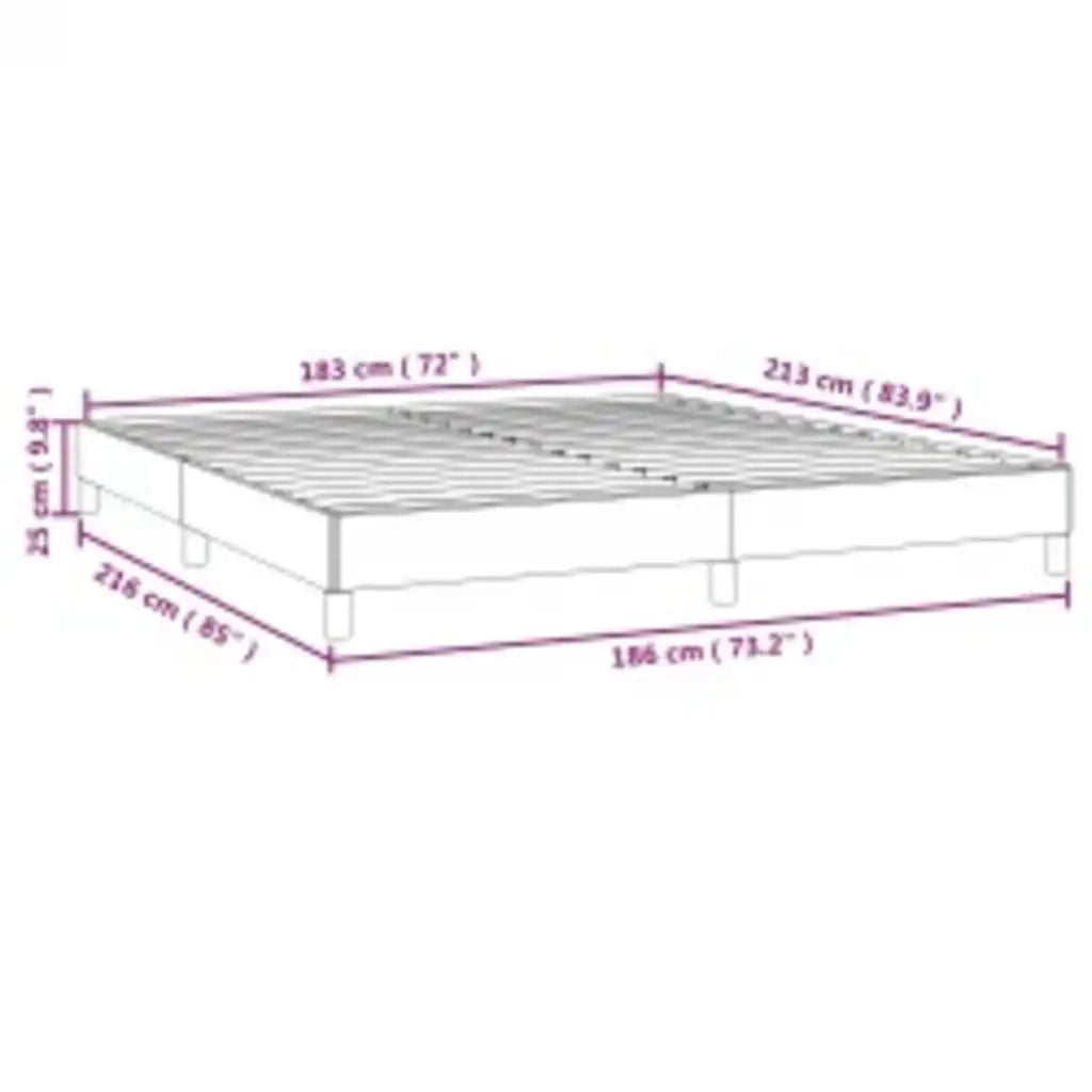 Struttura letto senza Materasso Grigio Scuro California King Velluto 347016