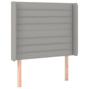 Testiera | Testata ad Orecchio Grigio Chiaro 103x16x118/128 cm in Tessuto