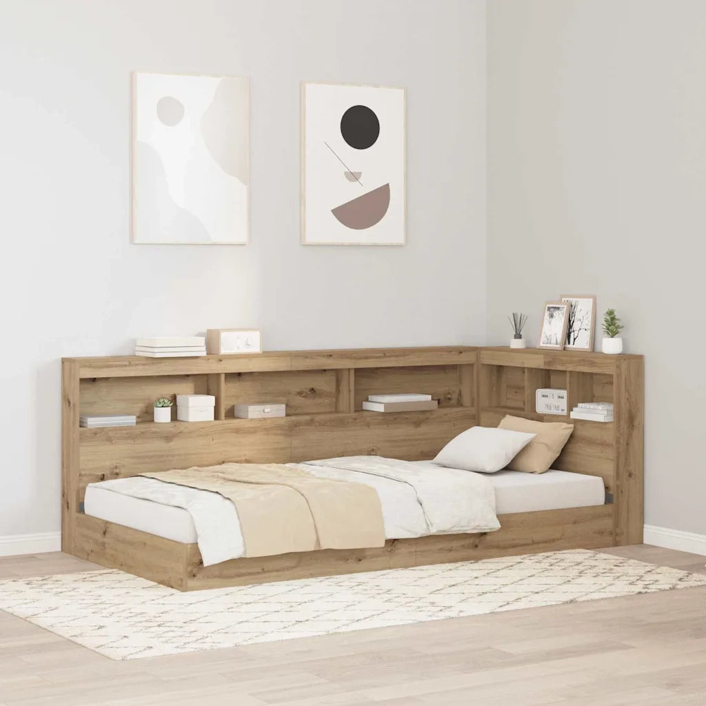 vidaXL Testata contenitore rovere artigianale 90 cm Legno multistrato
