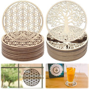 Onderzetters in legno da 20 pezzi 10x10cm per meditazione/casa/decorazione/camera da pranzo