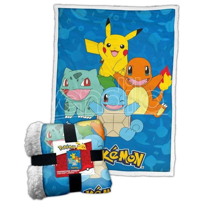 Pokemon POK579 Coperta Sherpa Happy Crew 100x150cm