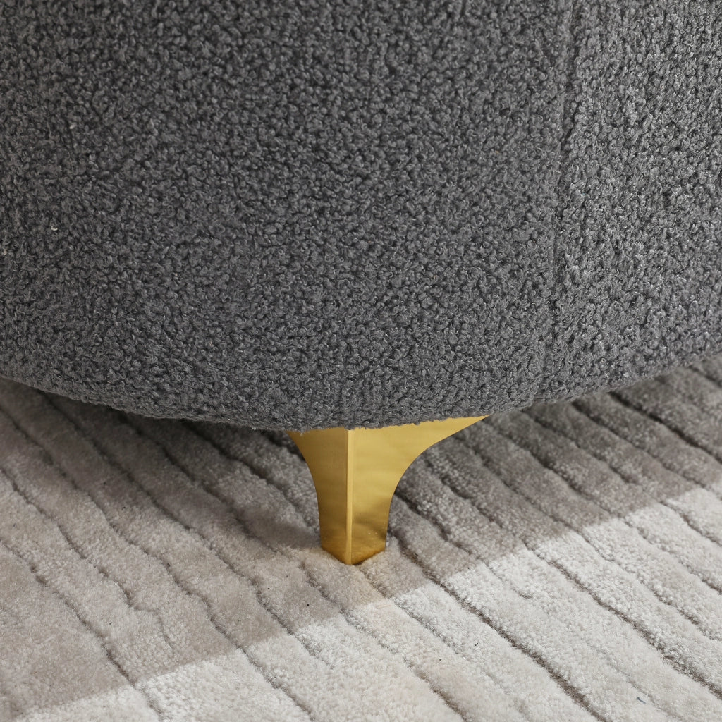 Chaiselongue multifunzionale 134 cm con vano portaoggetti nascosto, design rétro moderno, 2 cuscini