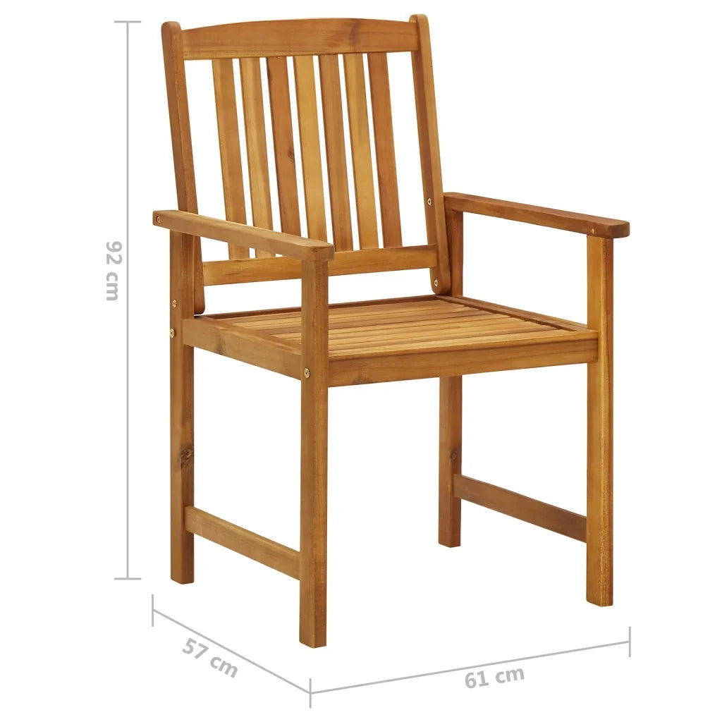 Sedie da Giardino con Cuscini 6 pz in Legno Massello di Acacia cod mxl 25674