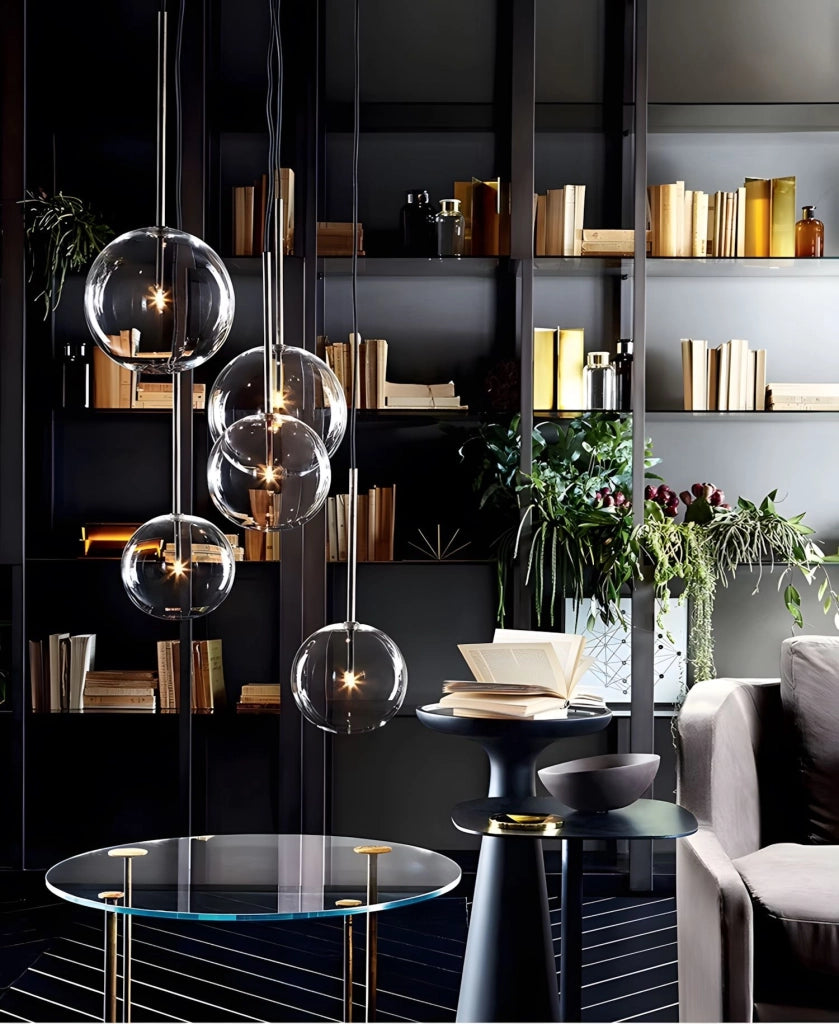 Lampada Da Soffitto A Sospensione Con Sfera Di Vetro 15cm APP1681-1CP