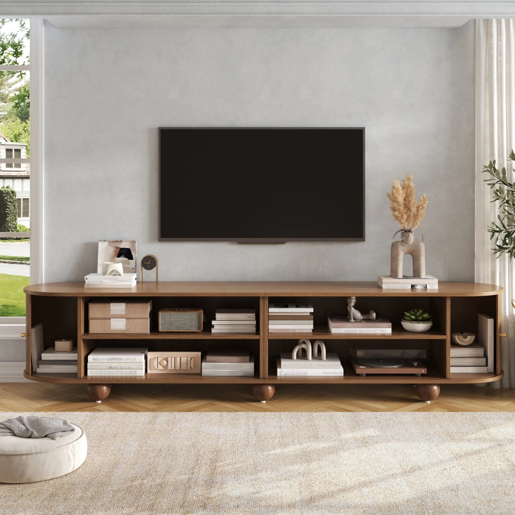 Lowboard per TV in noce; MDF; 180 cm