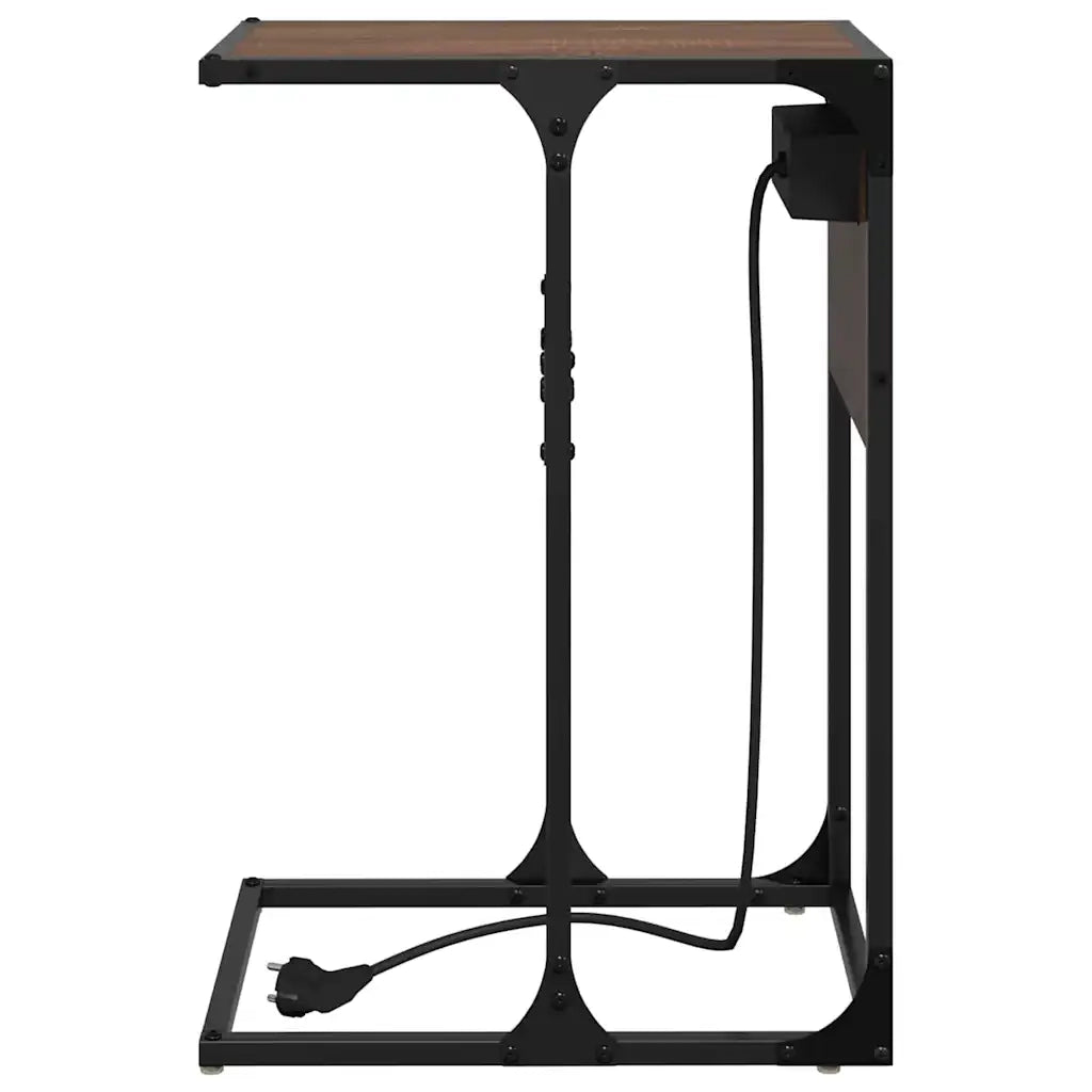 Comodino | Armadio da Notte | Mobiletto da notte Rovere Marrone 41,5 x 26 x 60,5 cm