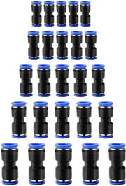 Collegamenti pneumatici a destra - Collegamenti a vuoto rapidi - Produzione automatica - 360 gradi rotativi - 25 pezzi - Nero Blu