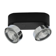 Applique/Plafoniera LED serie HOLE 13W 3000K CRI90 Nero/Cromo - Illuminazione Interni Alta Efficienza - Rossini Illuminazione