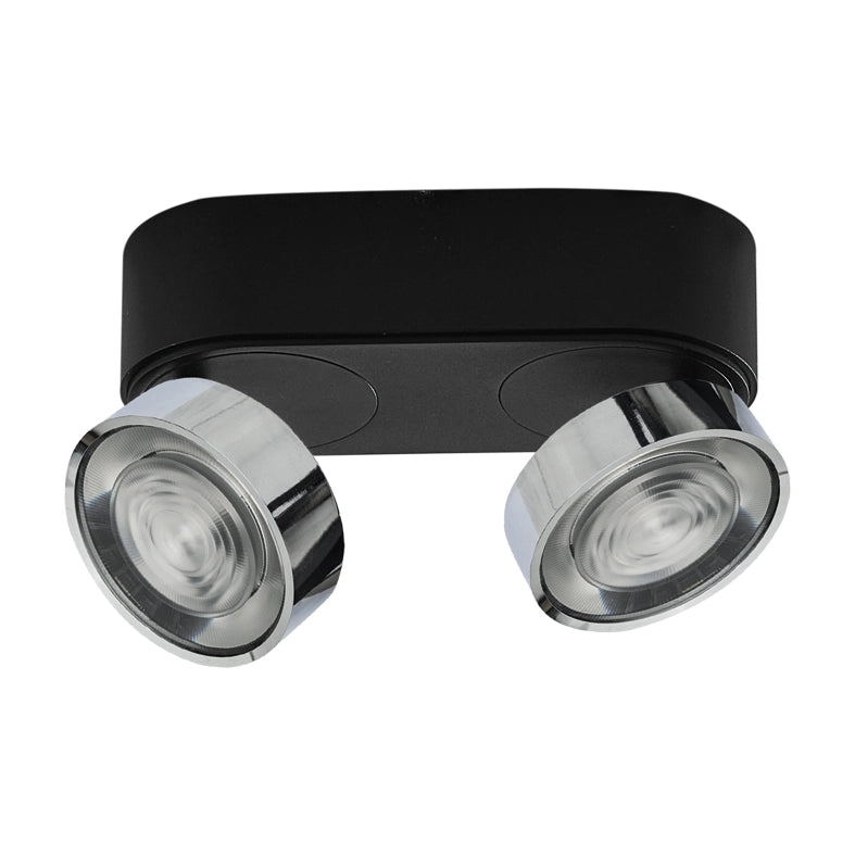 Applique/Plafoniera LED serie HOLE 13W 3000K CRI90 Nero/Cromo - Illuminazione Interni Alta Efficienza - Rossini Illuminazione