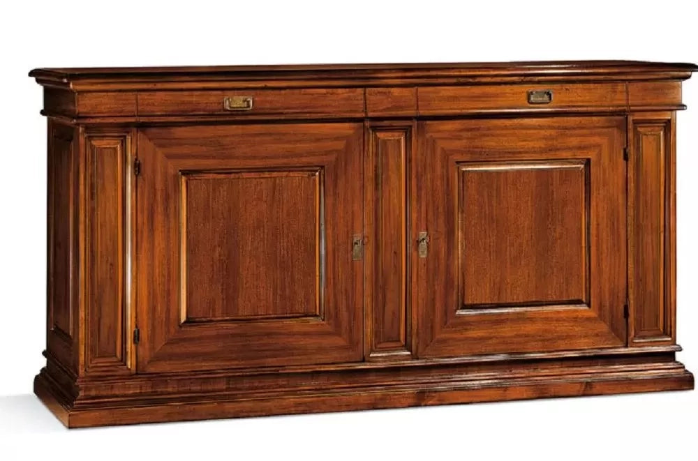 Madia credenza in legno 2 porte 2 tinta noce  l.205 p.57 h.113 - Mobili 2G