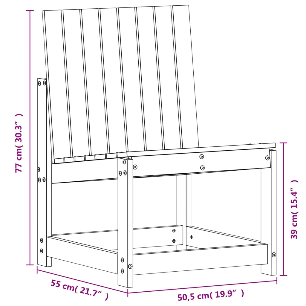 Sedia da Giardino 50,5x55x77 cm in Legno Massello di Douglas CFW9175810