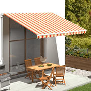 Tessuto di Ricambio per Tenda da Sole-Ricambio telo per tenda da sole Giallo e Arancio 4x3 m