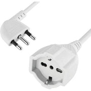 PROLUNGA LINEARE 461 ELECTRALINE  BIANCO 2P+T 16A BIPASSO SCHUKO n°XMMQ 3X1.5 MT 3
