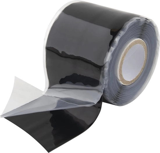 Nastro di isolamento in silicone nero da 5 cm x 3 m - Nastro adesivo per riparazione di tubi idraulici e cavi