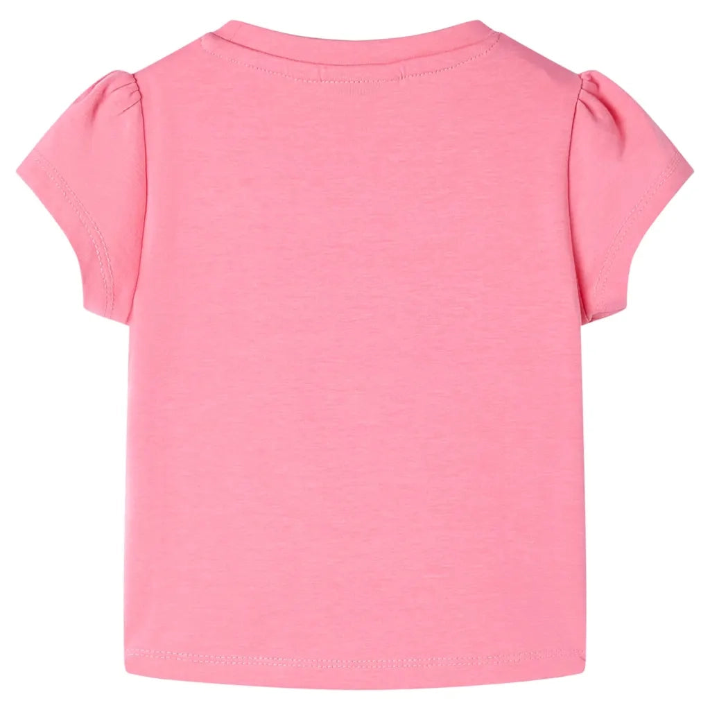 Maglietta da Bambina Rosa Fluo Brillante 92 11249