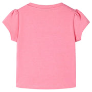 Maglietta da Bambina Rosa Fluo Brillante 92 11249