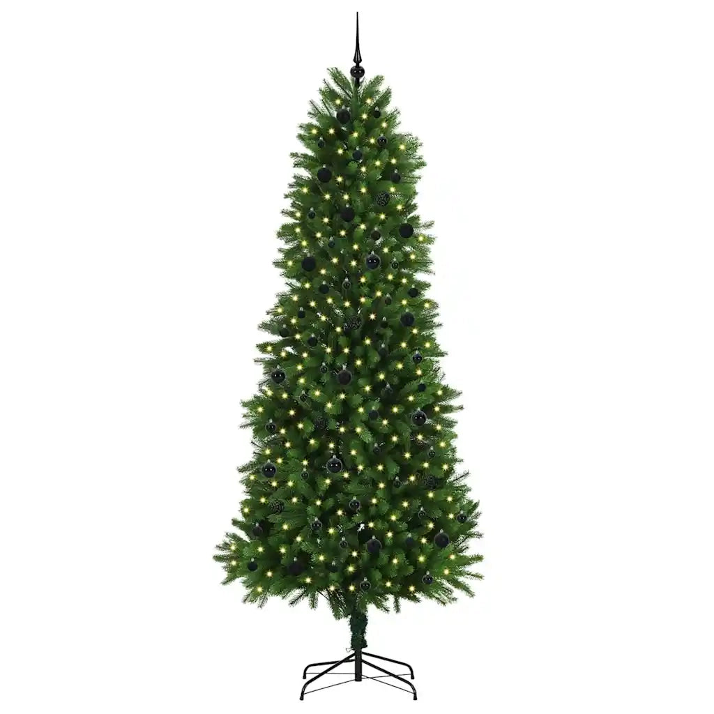Albero di Natale | Decorazioni natalizie con 300 LED con supporto Verde 240 cm PE