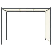 Pergola con Tetto Regolabile Bianco Crema 3x3 m in Acciaio 49323
