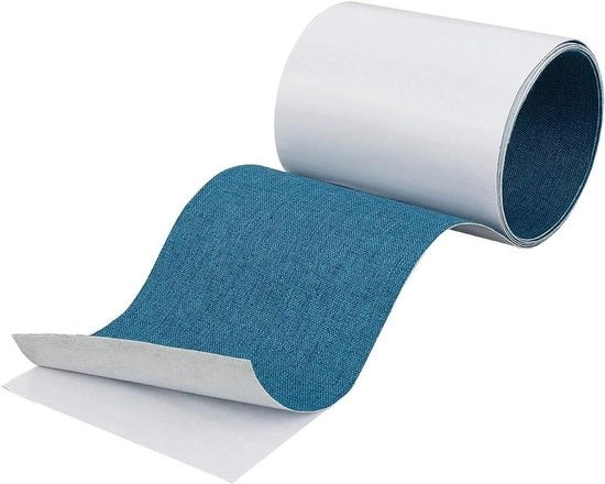 Pannelli di fissaggio blu per la riparazione di mobili 160 x 10 cm - Acqua e luce del sole resistenti - Adesivi per la riparazione di rivestimenti di parete e divani