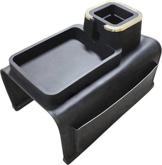 Banca in silicone, schienale, tavolo di servizio, antimacchia, banca, carrello per bibite, banca, tavolo di servizio quadrato, banca, schienali, organizzatore con tavolo di servizio, banca flessibile, pannello per ufficio e casa (nero)