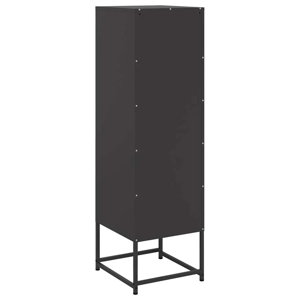 Buffet credenza cassettiera armadio mobile contenitore organizer cucina soggiorno salotto alto 36 x 39 x 123 cm acciaio nero 02_0034915