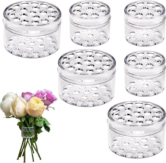 Ikebana bloemhouder a 6 spirali con 2 misure - vaso per fiori DIY - contenitore trasparente in plastica - Kunststof