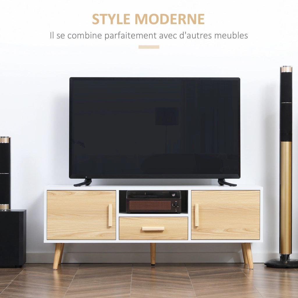 Mobile TV con cassetto e ante ¨C zephmum ¨C 120x37x45,5 cm