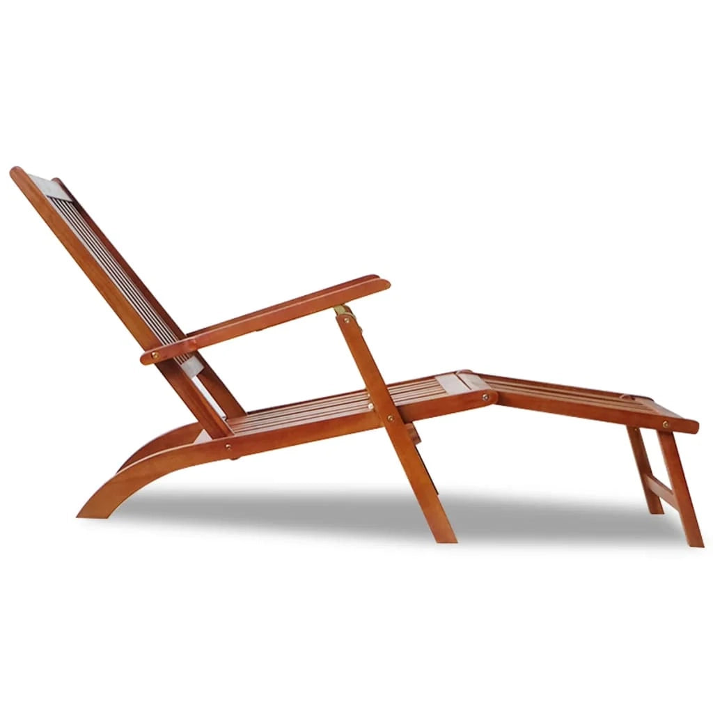 Lettino prendisole sedia a sdraio lettino prendisole letto da giardino mobili da esterno per patio con poggiapiedi legno massello di acacia 02_0012569