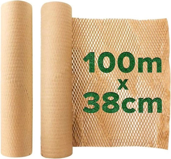 Pergamino di affilatura Rullo di imballaggio 38 cm x 100 m - Ambientalmente compatibile Pergamino protettivo per il trasloco