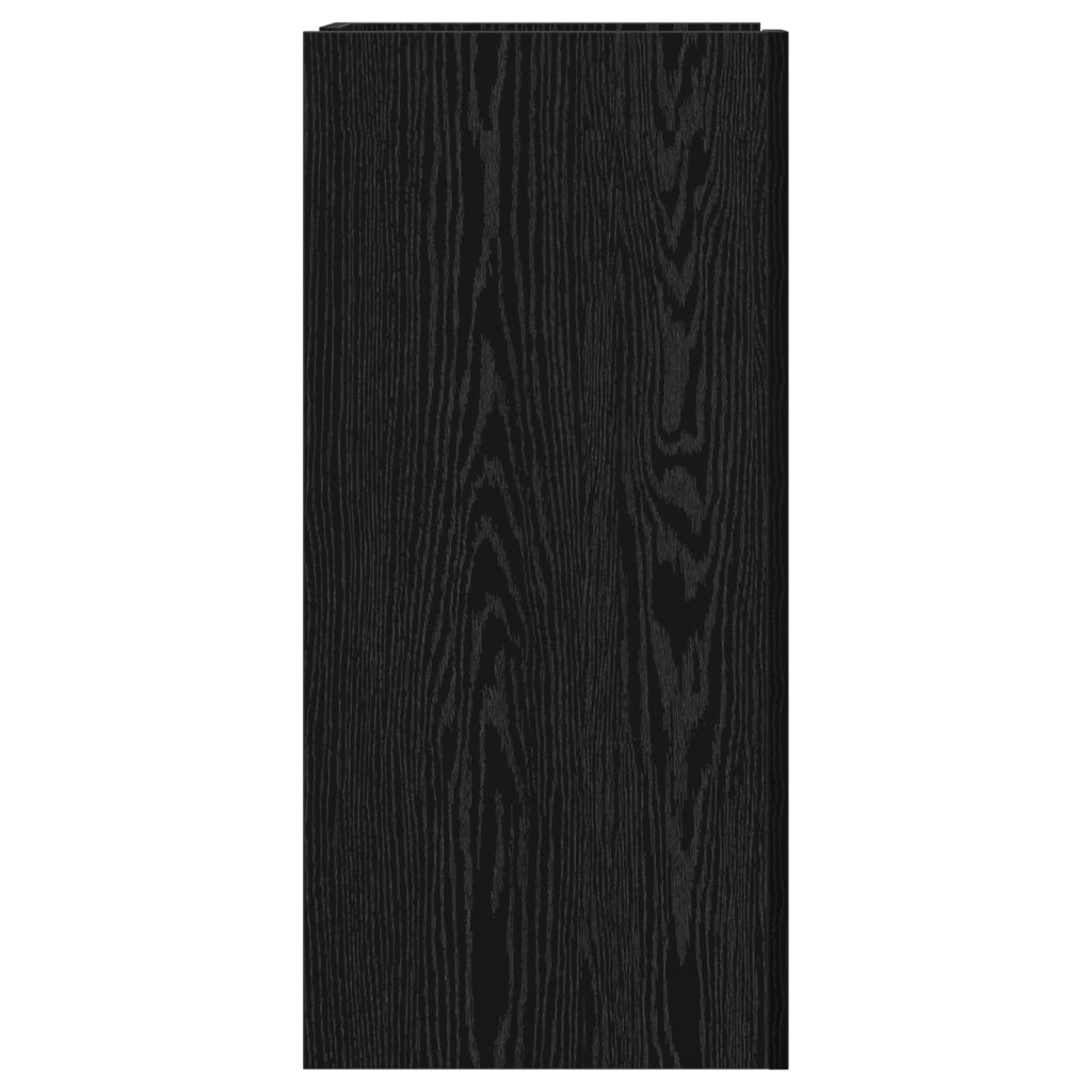 Credenza Rovere Nero 45x35x75 cm Legno ingegnerizzato