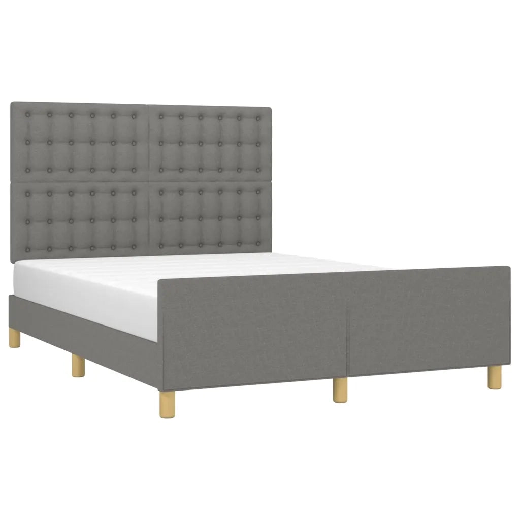 Giroletto con Testiera Grigio Scuro 140x190 cm in Tessutocod mxl 73931