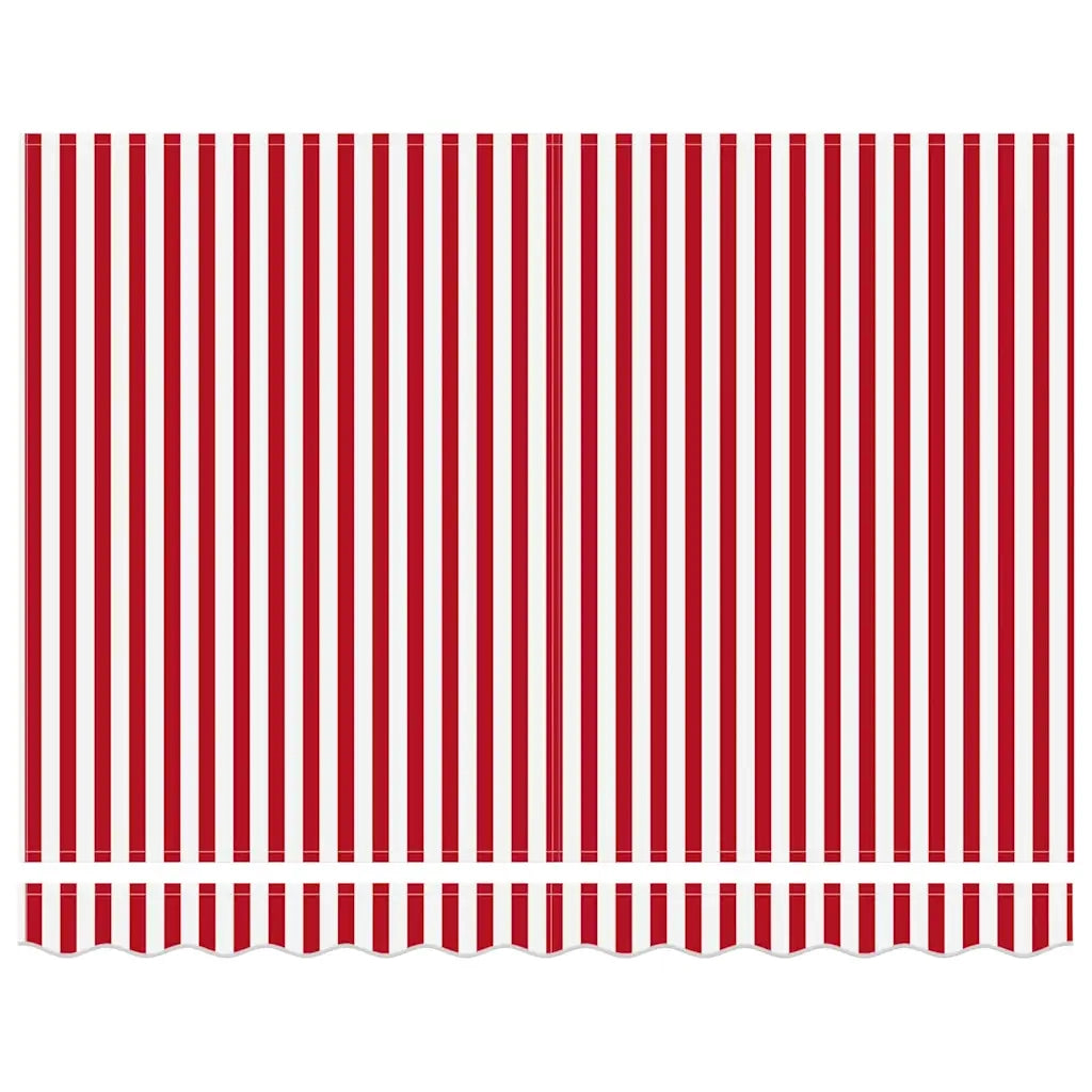 Tenda Retrattile Rosso e Bianco 300 x 250 cm Tessuto e Metallo 3329991