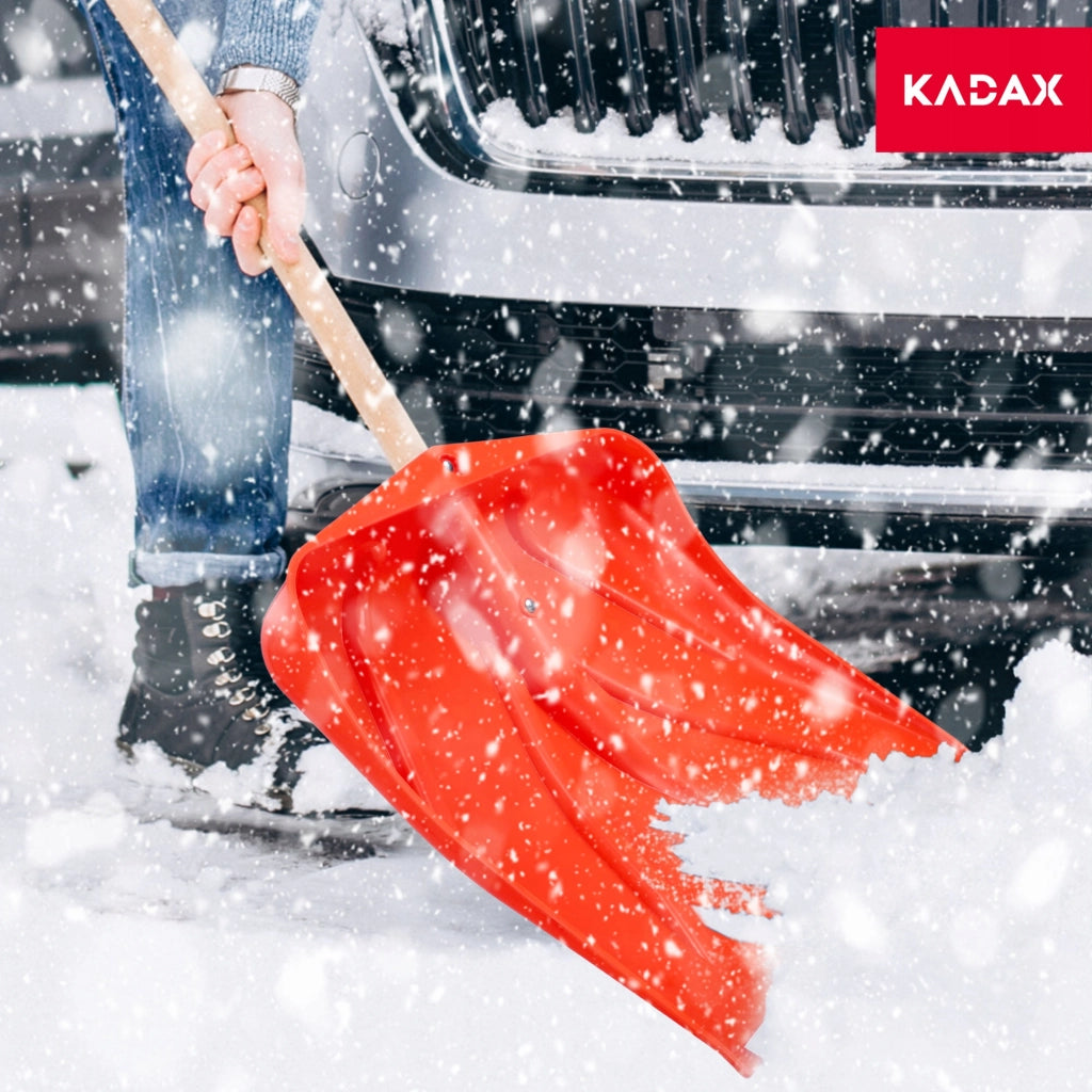 Pala da neve KADAX, raschietto da neve, costruzione senza manico, robusta