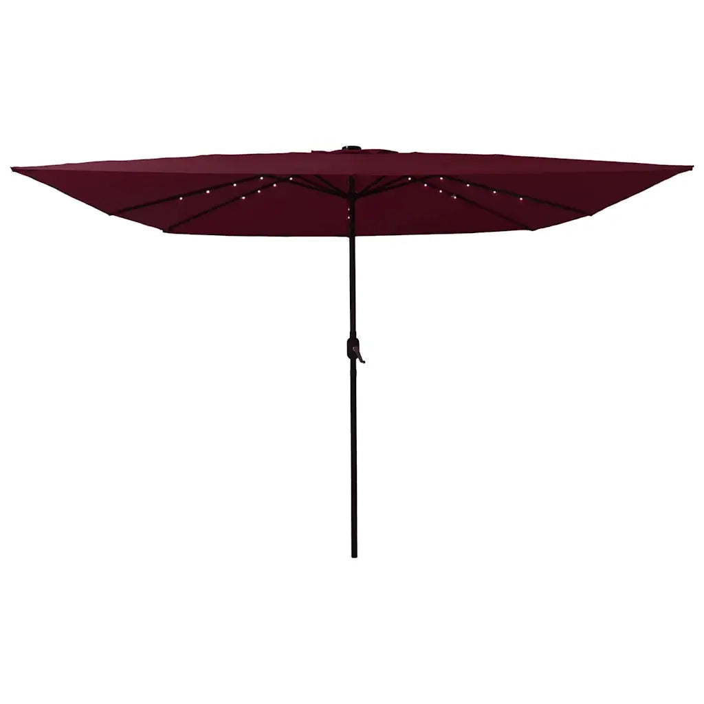Ombrello da giardino Rosso Bordeaux 295 x 295 x 245 cm 42003664