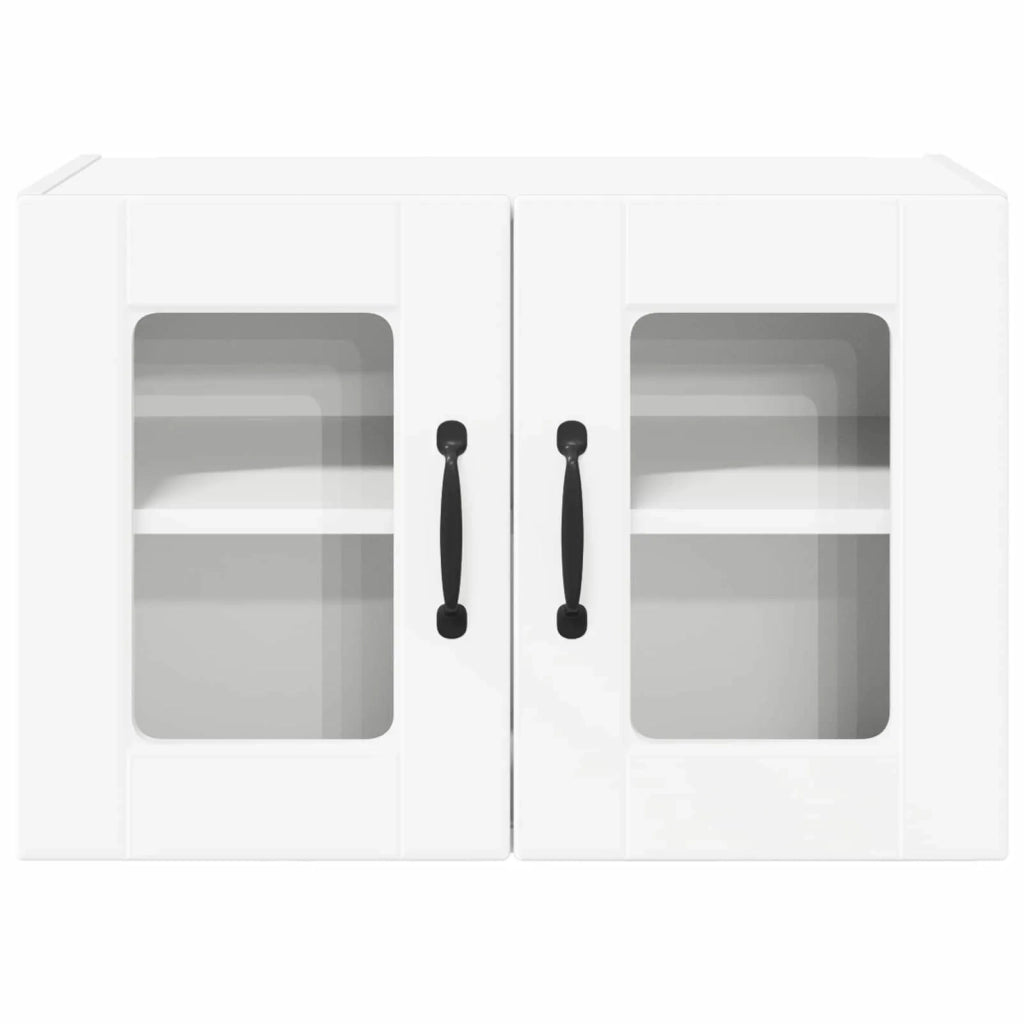 Mobile in vetro da parete PORTO 2 pcs Bianco 60 x 31 x 40 cm 885316