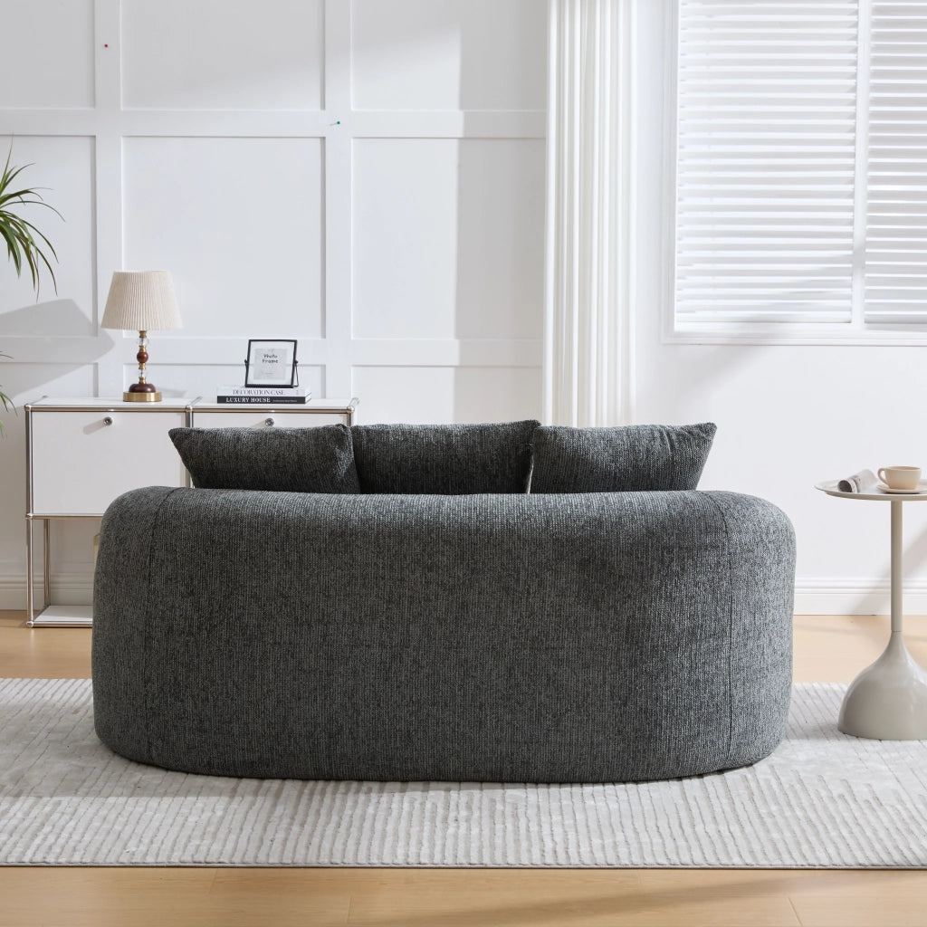DIVANO 2 POSTI 164x92x60 cm Chenille Grigio