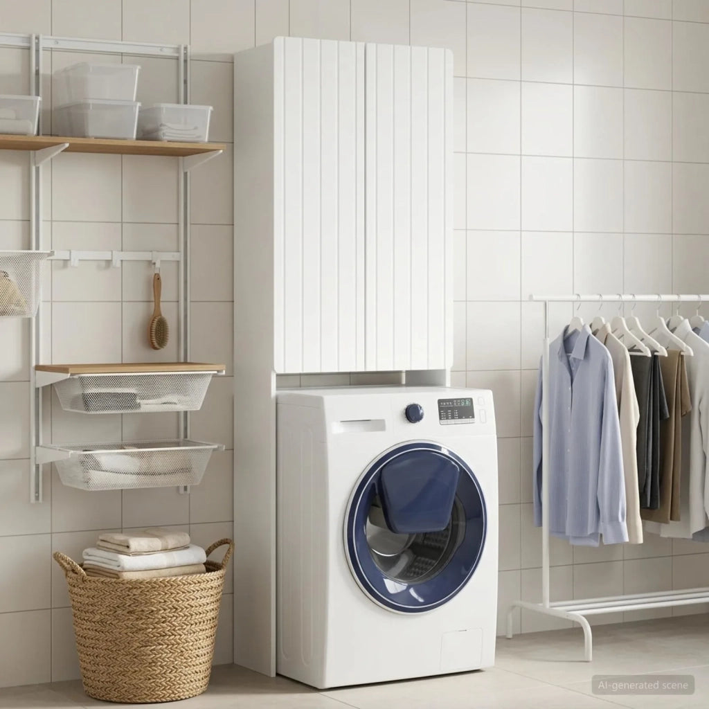 Mobile Bagno ZWOLLE Bianco 66 x 25,5 x 190 cm 896475