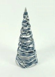 Albero cono 25cm nastri intrecciati blu