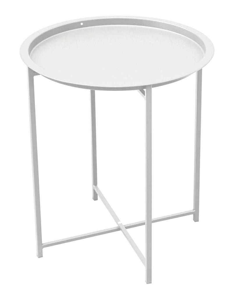 Tavolino In Ferro  Diam 46 X 52 Cm 1 Pz Colore: Bianco